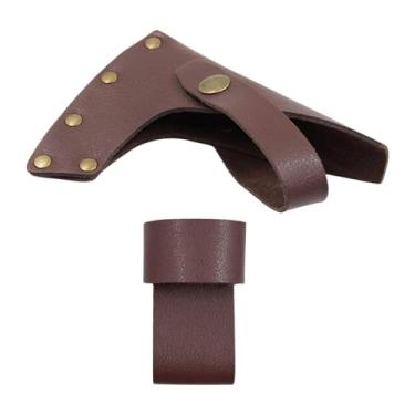 Imagem de Amagogo Machado bainha de bainha de martelo cista de couro pu prático de machado proteger a capa da ferramenta de caixa para caminhada de madeira acampando