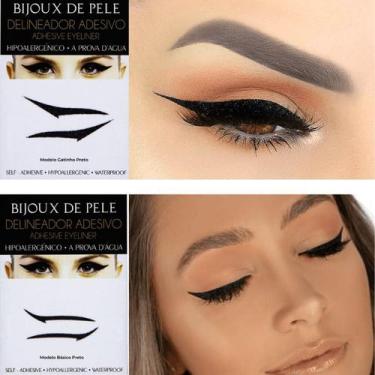 Imagem de Delineador Adesivo 1 Par Modelo Básico, 1par Modelo Gatinho - BIJOUX D