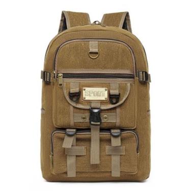 Imagem de Mochila Lona Média Reforçada Masculina Feminina Camping Trabalho Trilh