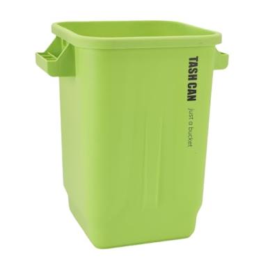 Imagem de Lata de Lixo da Cozinha, Cestas Grandes de Lixo Com Alças, Acabamento Fosco Elegante, Design Compacto para o Banheiro, RVs de Escritório, Economia de Espaço, Resíduos e (Branco) (Verde)