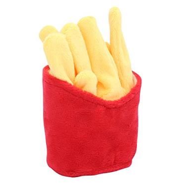 Imagem de Simulação de Batatas Fritas, Brinquedo de Mastigar para Cachorro de Pelúcia para Cães e Gatos Pequenos e Médios, Toque Macio, Produção de Som, Incentiva Hábitos de Mastigação
