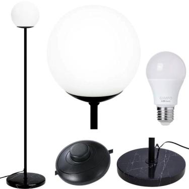 Imagem de Luminária Poste Piso 169Cm Jabuticaba Mármore Globo Gimpo