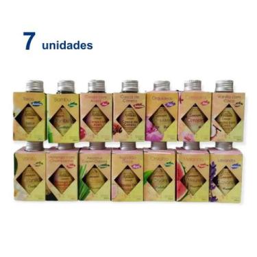 Imagem de Kit 7 Aromatizador Ambiente 100ml Difusor Vareta Luz Aromas Aromatizan