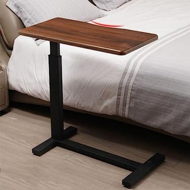 Imagem de Mesa de mesa móvel com altura ajustável sobre a cama, mesa de trabalho portátil para computador, notebook, mesa de trabalho - mesa de laptop sobre rodas para sala de estar/quarto