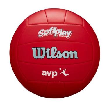 Imagem de Bola Vôlei Wilson Avp Soft Play Unissex WV4005905XBO, Vermelho, Prata,