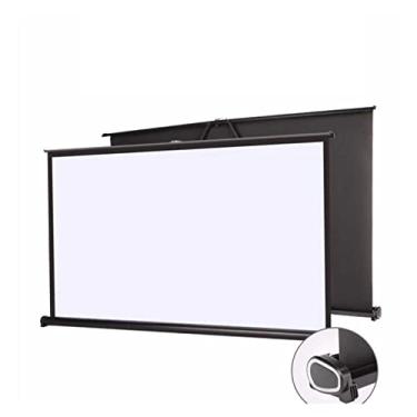 Imagem de Tela de projeção para baixo, 4:3/16:9, dobrável, portátil, 20/30/40/50 polegadas, tela de projetor para casa, festa, escritório, sala de aula, cinema, apresentação, educação, 16:9-50 polegadas