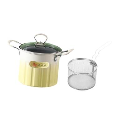 Imagem de IEUDNS Pequenos fritadeiras de fritadeira com leite mais aquecido óleos fritadeiras fritadeiras com bola de óleo de óleo multiuso cesta de vidro