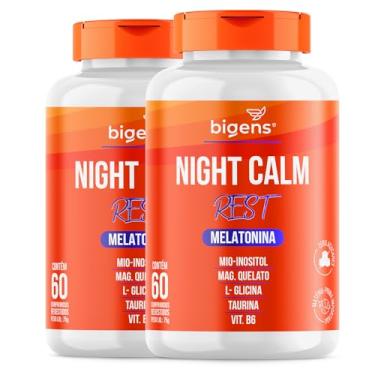 Imagem de Melatonina, mio-inositol, Magnésio Quelato, L-Glicina, Taurina e Vitamina B6, Unidade Bigens/Biogens (Kit 2)