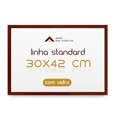 Imagem de Moldura Quadro A3 30x42 para Decoração Parede com Vidro (Chão de Barro)