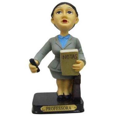 Imagem de Boneco Profissional Professora Miniatura Decoração 14cm - Zona Livre