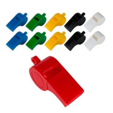 Imagem de Apito Futebol Esporte Treinamento Festa Colorido 12 Unidades - MT BRIN