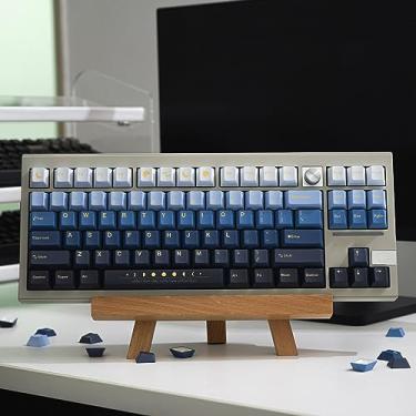 Imagem de PBT Keycaps 130 Teclas Moon Cherry Profile Conjunto de teclas personalizadas DYE-Sub Lindas teclas para 60% 65% 70% 75% Cherry Gateron MX Switches Teclado Mecânico