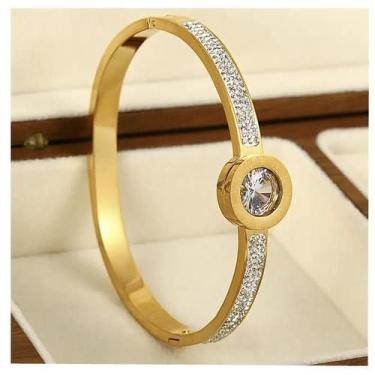 Imagem de Bracelete Cravejado Ponto De Luz - Banhado A Ouro 18K - Tojoia18K