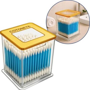 Imagem de Organizador Porta Cotonetes Clinica Display Higiene Suporte Dispenser 