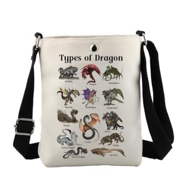 Imagem de JYTAPP Dragon Knowledge Gifts Tipos de Dragon Crossbody Bag Dragon Lovers Gifts Dragon Character Dragon Tribe Fans Gifts, Bege, One Size