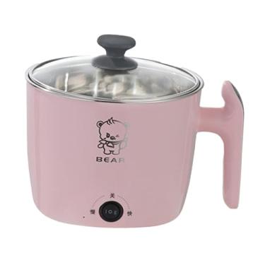 Imagem de ＫＬＫＣＭＳ Panela Elétrica Quente, Panela Lenta, Mini Panela para Cozinhar Macarrão, Rosa