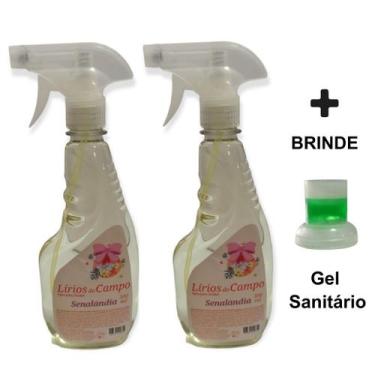 Imagem de 2 Água de Passar Roupa Senalândia Aroma Lírios do Campo Borrifador Pum