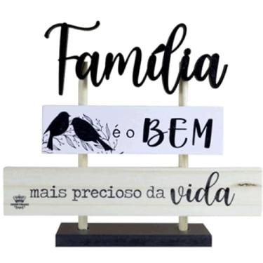 Imagem de ENFEITE DE MESA COM PLAQUINHAS PALAVRA FAMÍLIA...16,5X20