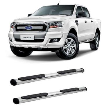 Imagem de Estribo Ranger 2013 2014 2015 2016 2017 Cromado Oblongo CD - Solar