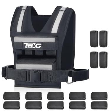 Imagem de TB3C Colete Com Peso Ajustável Para Homens E Mulheres, 13,6 Kg, Faixa Refletiva, Treino Em Casa, Treinamento Cardiovascular De Força, Perda