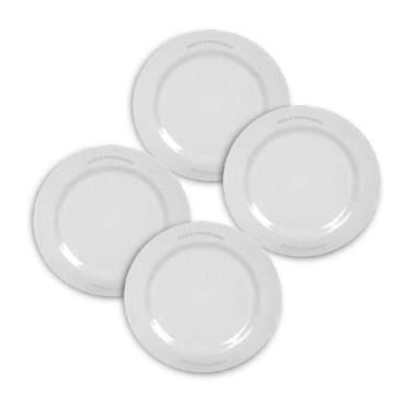 Imagem de Jogo 4 Pratos Redondos Raso 35Cm De Melamina - Krystalon