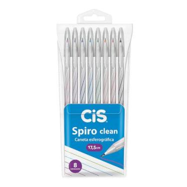 Imagem de Caneta Esferográfica Cis Spiro Clean 0.7mm 8 Cores