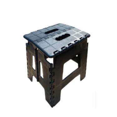 Imagem de Banquinho Banqueta Dobrável De Plástico Até 100 Kg Resistente Para Viagem