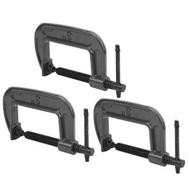 Imagem de C Braçadeira, Braçadeira de Soldagem Braçadeiras de Trabalho 3pcs C Crampo de Madeira Maleável Força de Aço C Conjunto para Soldagem e Construção de Carpintaria de Carpintaria