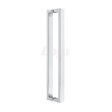 Imagem de Puxador Porta de Madeira ou Vidro 4cm x 1,5cm Inox - Escovado - Loja d