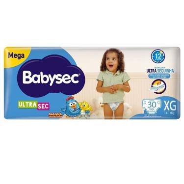 Imagem de Fralda BabySec Galinha Pintadinha Ultra Sec Mega XG 30 Unidades
