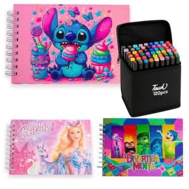 Imagem de Kit Livro de Colorir Infantil Antiestresse + 120 Canetas - Toys 2u, St