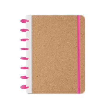Imagem de Caderno de Disco Capa Dura A5 Kraft Rosa com 80 folhas abyara graf cod 4148 (tipo caderno inteligente)