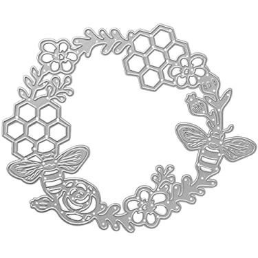 Imagem de The Bees Grinalda de corte, estêncil, modelo de scrapbook para fazer cartões, moldes de gravação, molde de artesanato, moldes cortados para álbum, papel, cartão, decoração, artesanato