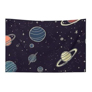 Imagem de Bandeira com padrão de estrela espacial 61 x 89 cm, sem desbotamento, bandeira de boas-vindas, jardim, quintal, casa, sinalização, decorativa, jardim, quintal, interior, exterior, banner, festa