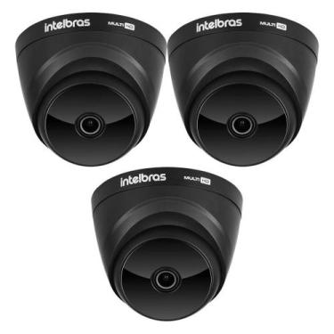 Imagem de Kit 3 Câmeras 2 Megapixels 20m Vhd 1220 D G6 Black Intelbras