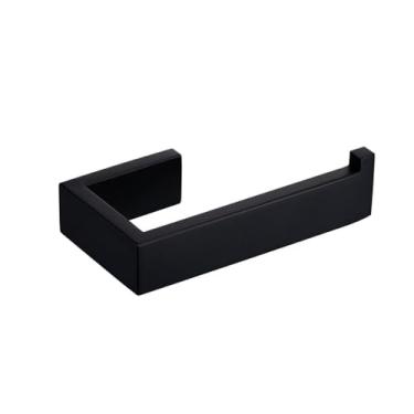 Imagem de Conjunto de banheiro preto - Suporte para toalhas de aço inoxidável - Kit de ferragens, suporte para papel