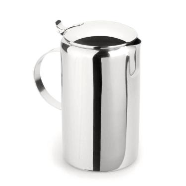 Imagem de Jarra De Suco Inox 2,3 Litros Com Tampa água Saborizada Refresco Verão Com Bico Casa Cozinha