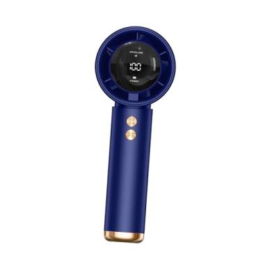 Imagem de IEUDNS Ventilador portátil com velocidade (1-100) e display digital leve, mini ventilador de baixo ruído, resfriamento de ar para atividades físicas, Azul