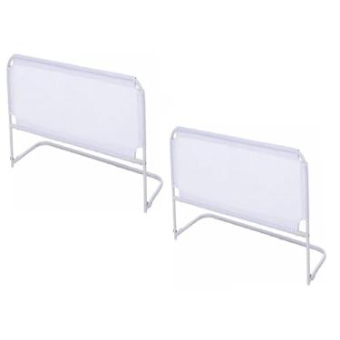 Imagem de Grade de Segurança Universal para Cama Adulto e Infantil - Tela Protetora Anti-quedas Dobrável com Instalação Sem Ferramentas(2 Branca 54x68)