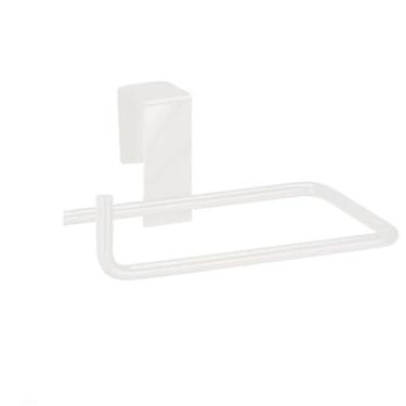 Imagem de Suporte Porta Papel Higienico Duplo Aramado Para Caixa Acoplada Cromado Aço Preto Branco(BRANCO (INDIVIDUAL))