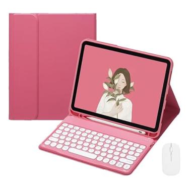 Imagem de Teclado Redondo Para Tab S6 Lite 10.4 Pol Com Capa + Mouse