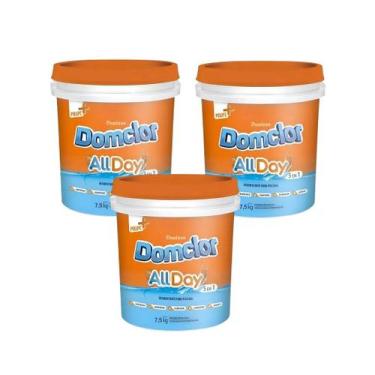 Imagem de Kit 3 Cloros Domclor Allday 7,5KG