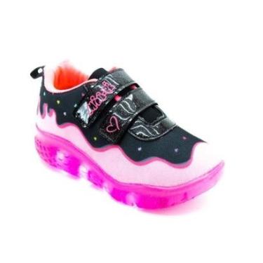Imagem de Tênis Infantil Menina Mini-pé Doce MP2330.01 - Preto e Pink-Feminino