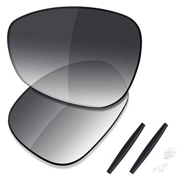 Imagem de SAUCER Lentes de reposição premium e kits de borracha para óculos de sol Oakley Crosshair 1.0 (2005) High Defense - Cinza Gradiente Tint