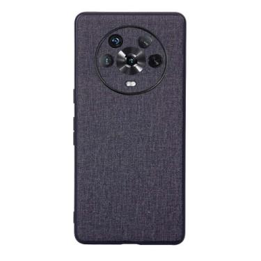 Imagem de Capas Compatível com Huawei Honor Magic 4,Design de padrão de tela,Pproteção completa de 360°,Pplástico macio,Proteção contra queda-Black