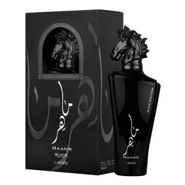 Imagem de Maahir Black Edition Lattafa Eau de Parfum 100ml Perfume Unissex, Inco