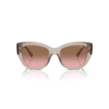 Imagem de Óculos de Sol Vogue Eyewear 0VO5567S 299014 Tam 52 / Marrom Claro - Lentes Rosa Gradiente
