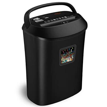 Imagem de VidaTeco Triturador doméstico de 14 folhas, triturador de papel transversal, fragmentador de papel/cartão/grampo/grampeador, máquina trituradora de escritório pequena, sistema P-3 à prova de