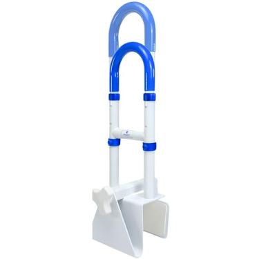 Imagem de EYL Medical Supplies Alça de banheira ajustável para idosos | Barra de apoio resistente para banheira com capacidade de 136 kg | Barras de apoio para banheiras | Alças de banheira para idosos | Trilho