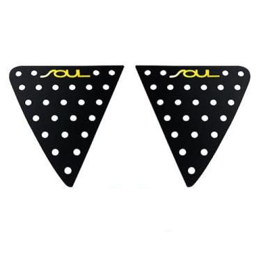 Imagem de Vendido por Automotiveapple, Ver.2 Janela de vidro Letra Esportiva Painel C Pillar Conjunto de 2 peças para Kia Soul 2014-2018 (Logotipo Amarelo)